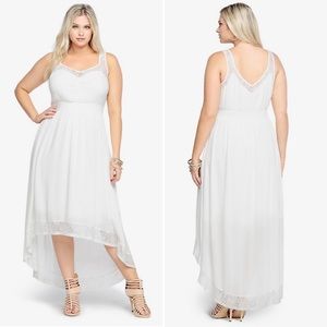 Torrid Lace Inset Hi-Lo Maxi Dress